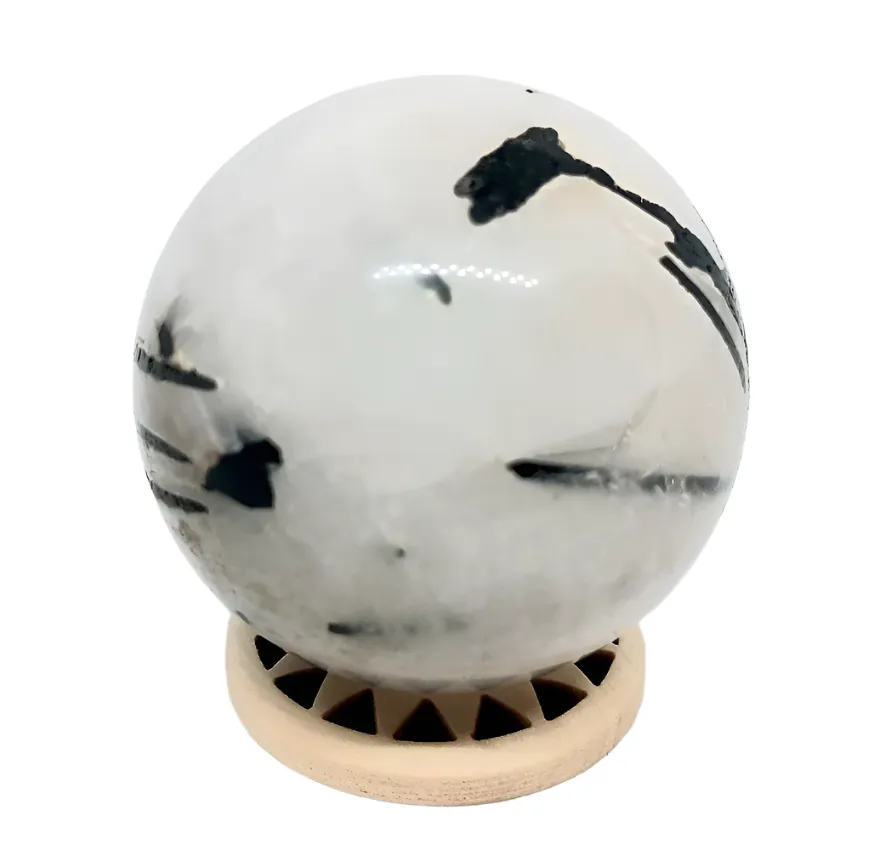 137g Black Tourmaline in Quartz Crystal Sphere