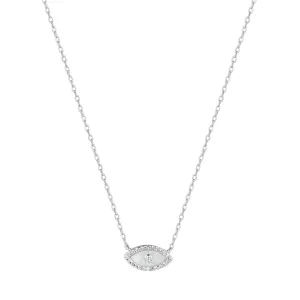 ALANI EVIL EYE WHITE OPAL SILVER NECKLACE