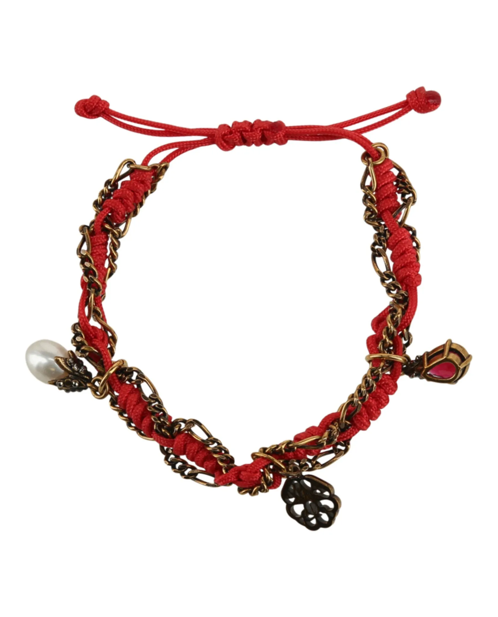 Alexander McQueen Womens Logo Friendship Bracelet