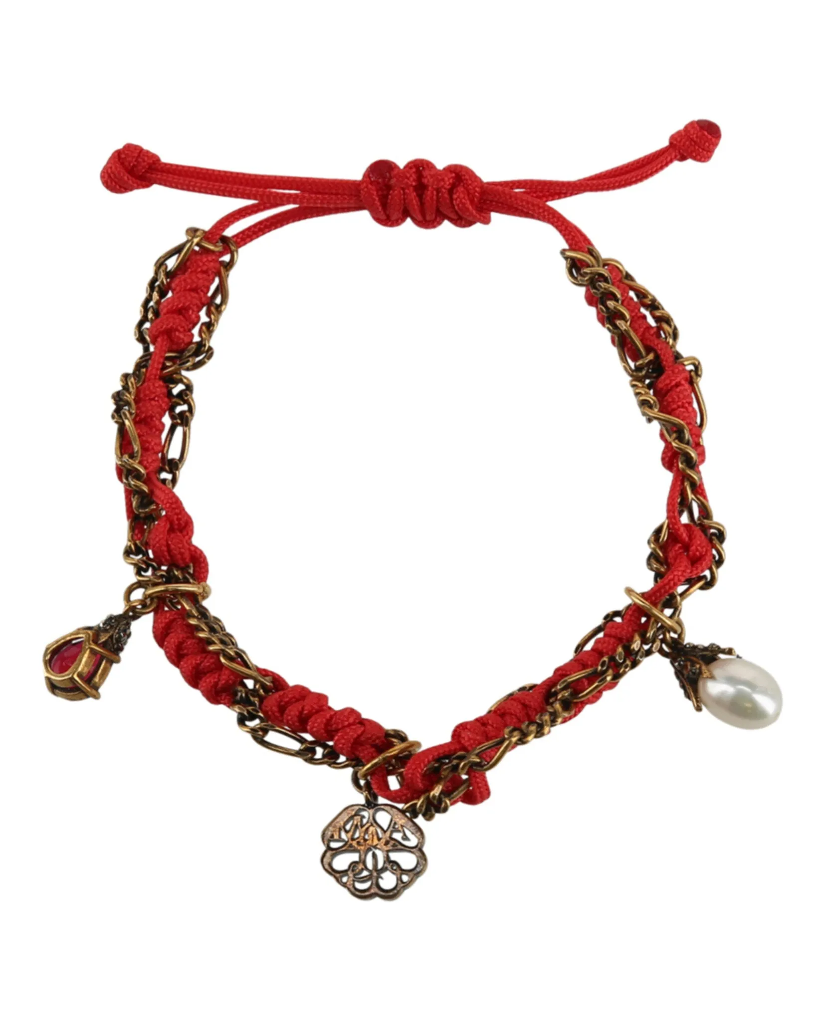 Alexander McQueen Womens Logo Friendship Bracelet