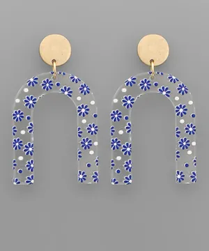 Daisy Resin Arch Earrings