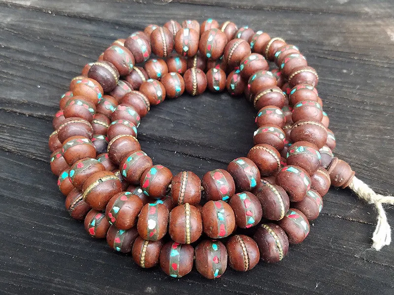Inlaid Bodhi Seed Prayer Beads Mala