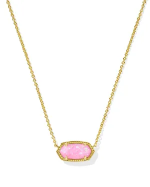 Kendra Scott Elisa Short Pendant Necklace Gold Carnation Kyocera Opal