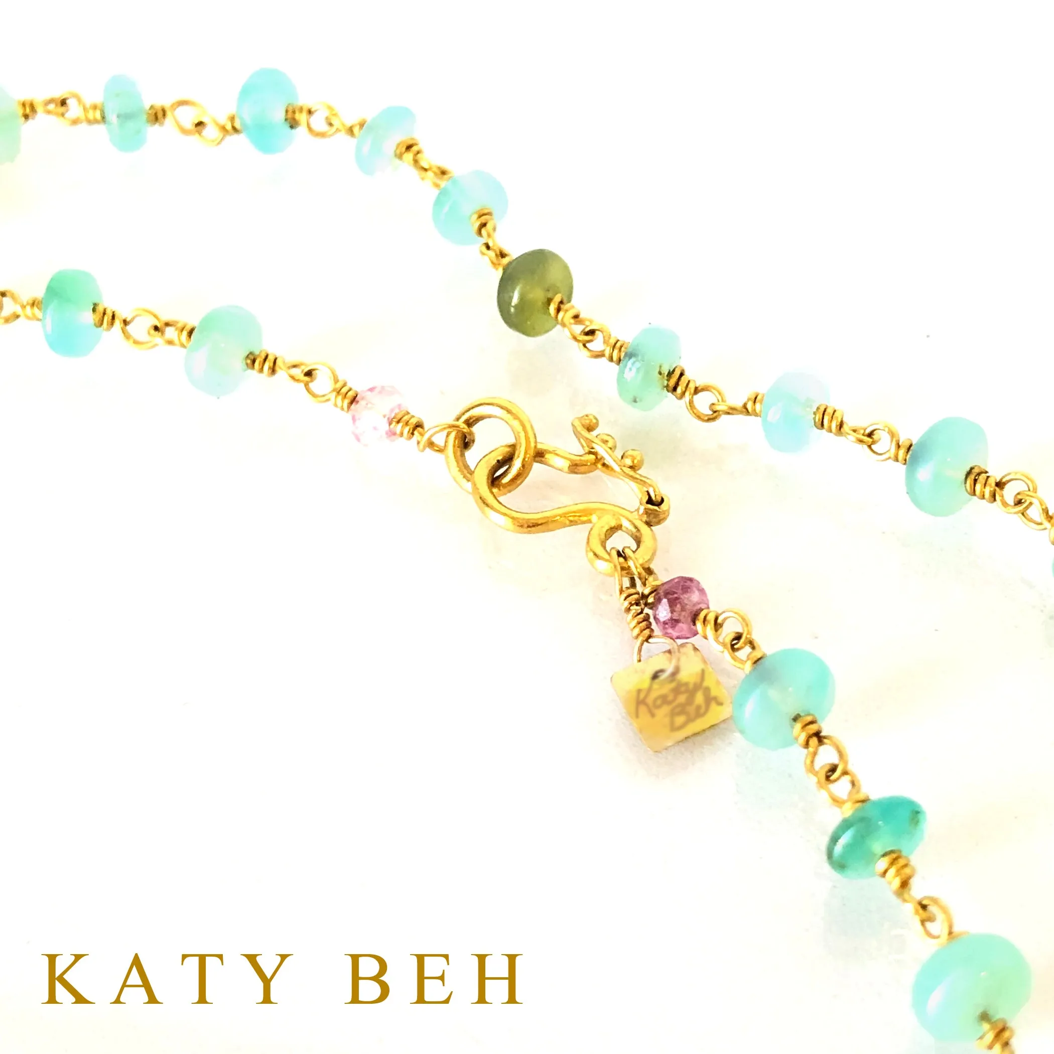Lizzy Peruvian Opal Chain Necklace