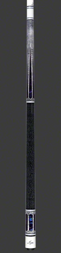 Meucci 2020 Gray - Purple Pearl - Black/White Wrap Pool Cue with Pro Shaft - 2020GYPUBKWHP