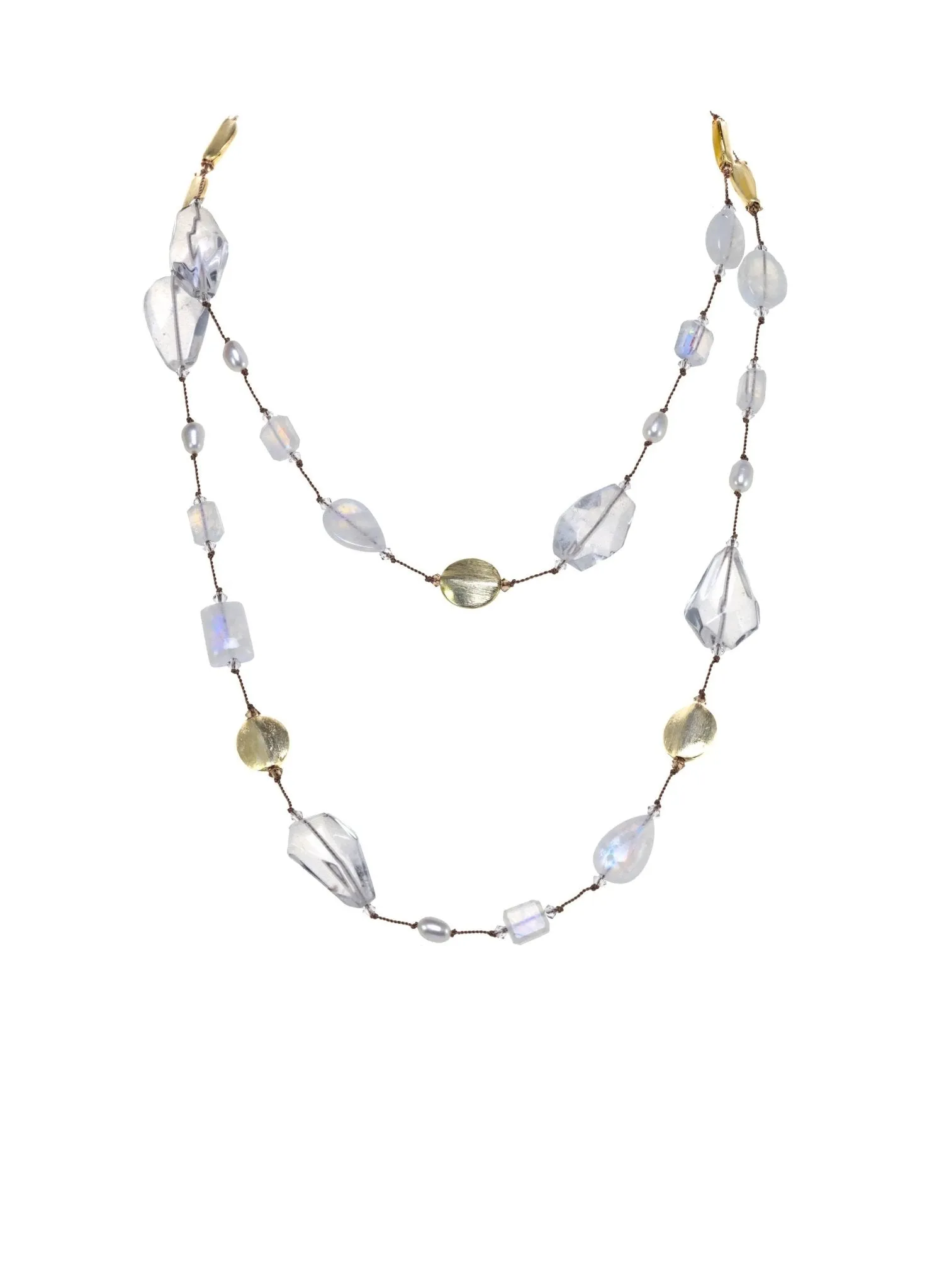 MOONSTONE, QUARTZ, PEARL, LN-1747