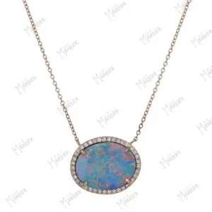 Oval Opal Necklace