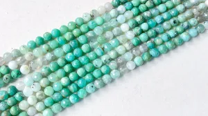 Peru Opal Micro Faceted Spherical Shape Beads
