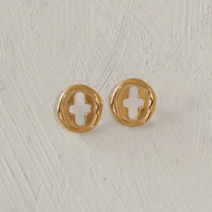 Stamp Coin Earrings