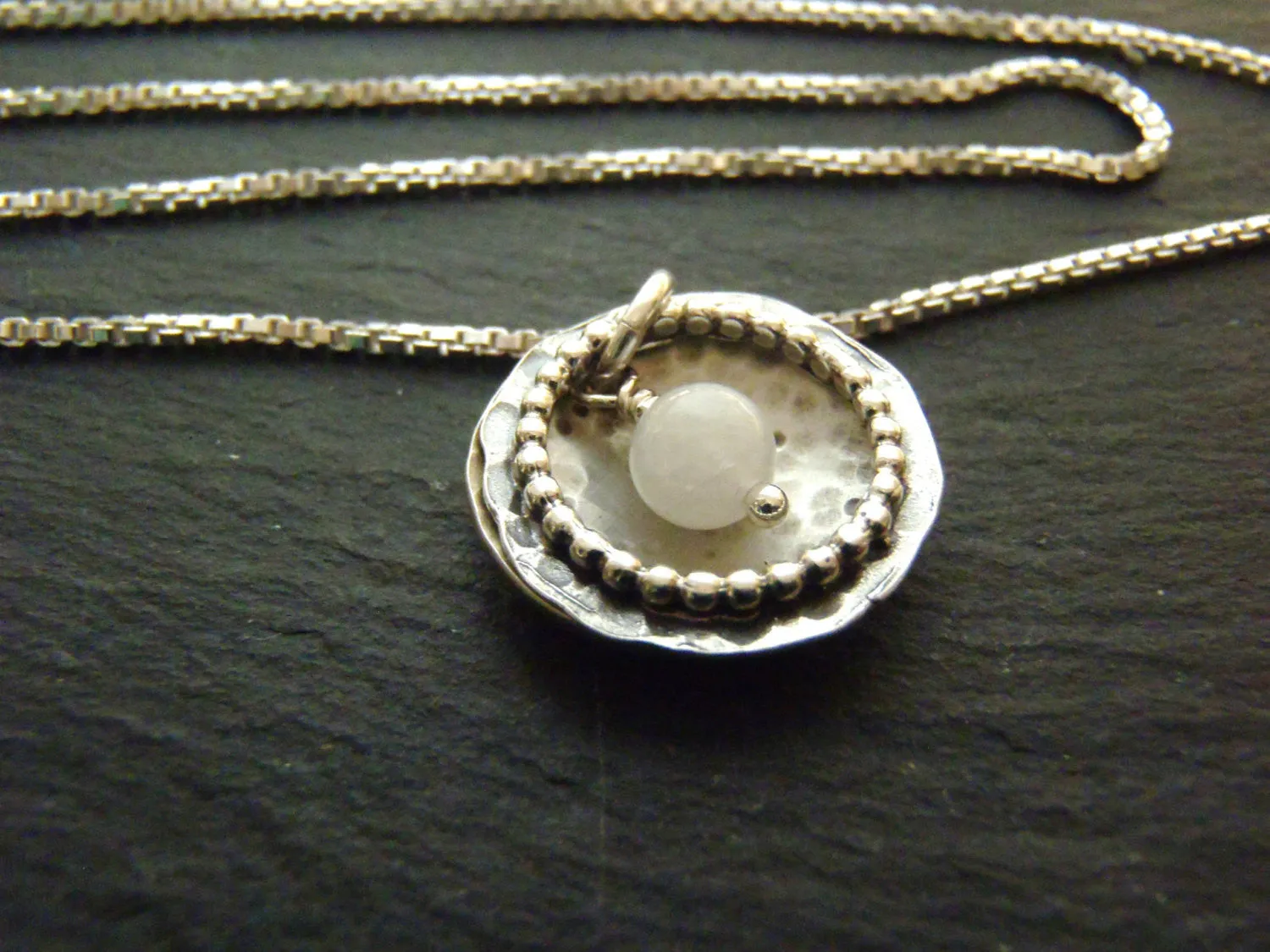 sterling silver moonstone necklace constellation jewelry