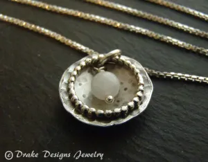 sterling silver moonstone necklace constellation jewelry