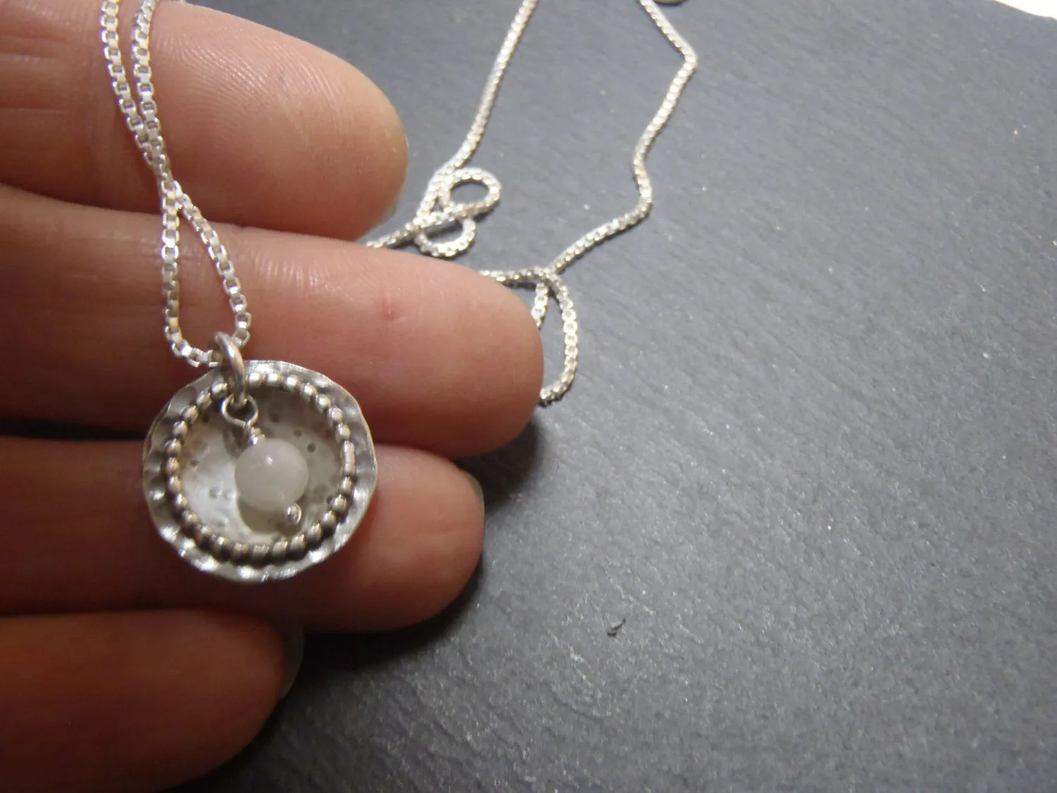 sterling silver moonstone necklace constellation jewelry