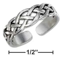 Sterling Silver Open Celtic Weave Toe Ring
