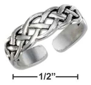 Sterling Silver Open Celtic Weave Toe Ring
